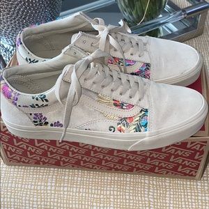 Old Skool Festival Satin Vans. Good Condition